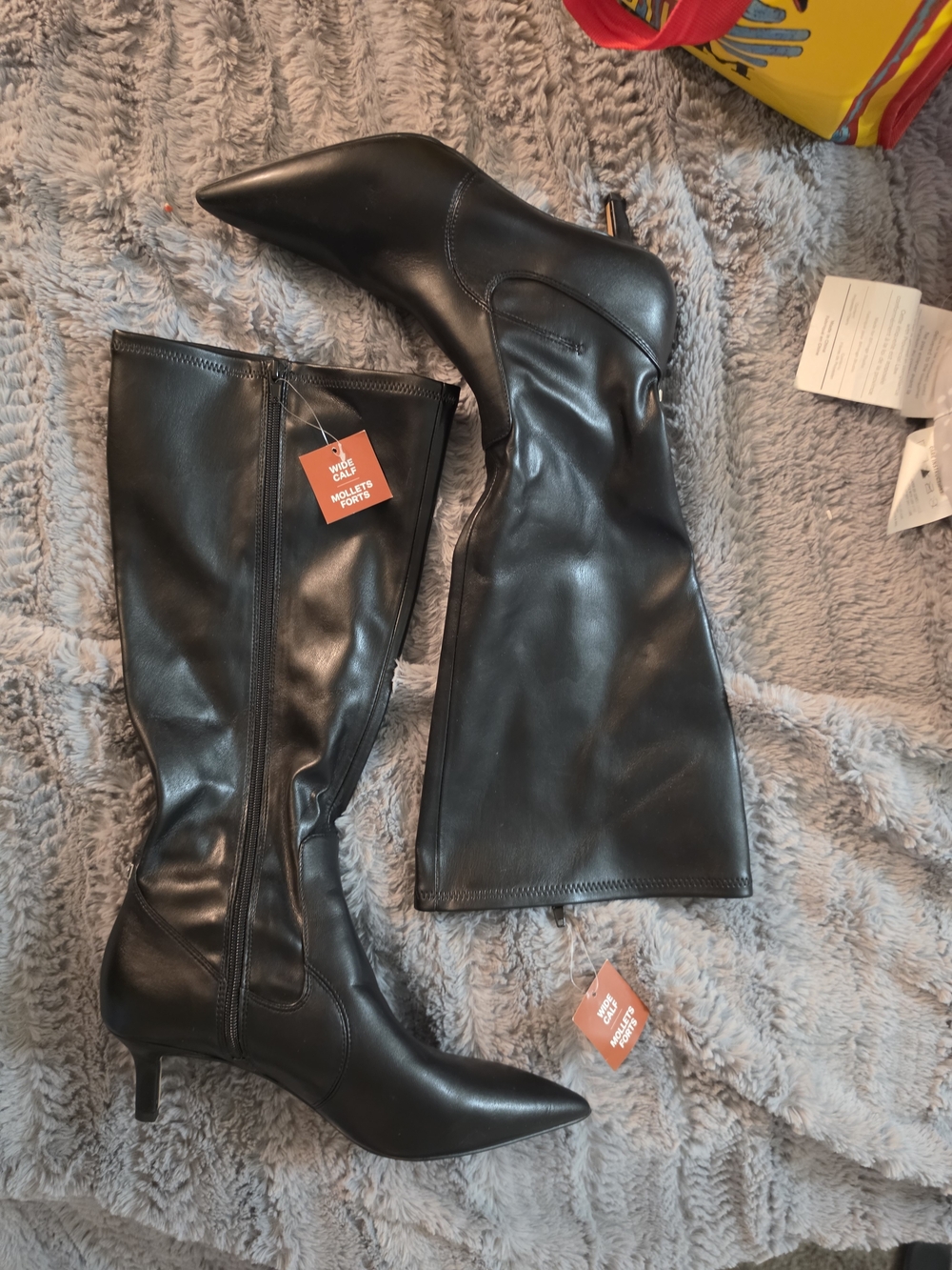 Franco Sarto sz10 Black Pointed-Toe Knee High Boots